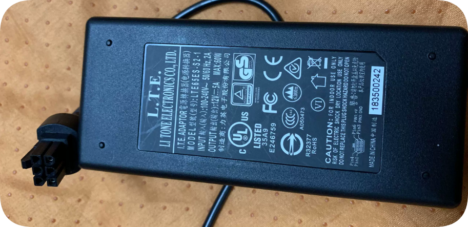*Brand NEW* I.T.E. LTE90ES-S2-1 Power Adapter 12V5A 12V6A 12V7.5A 12V10A 6-Pin for Xilinx Zynq Development Boa